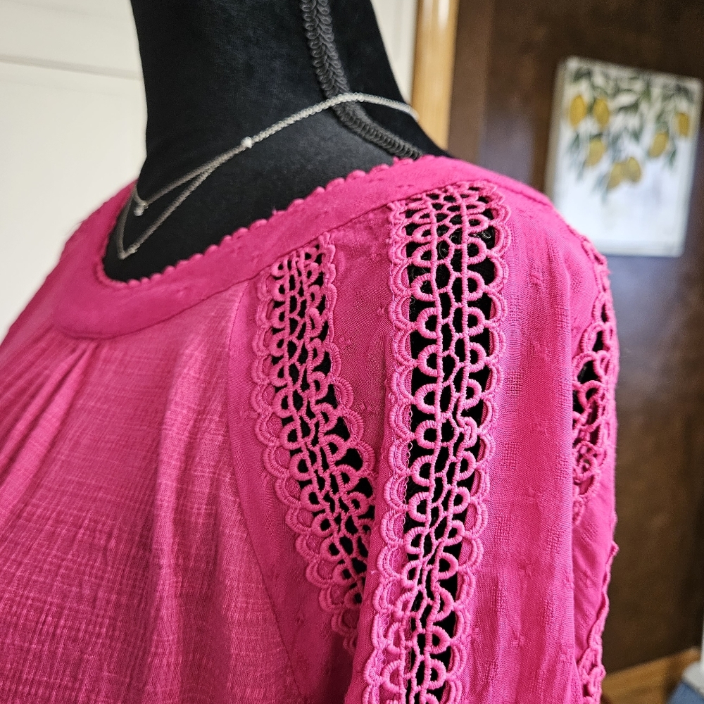 Skies are Blue pink women's large top - Picture 3 of 6